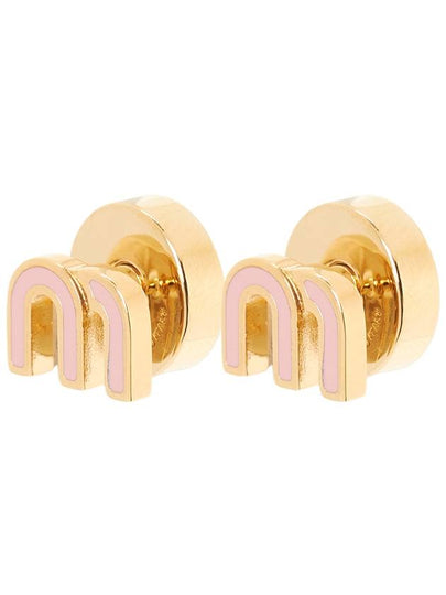 Enameled Metal Earrings Red - MIU MIU - BALAAN 2