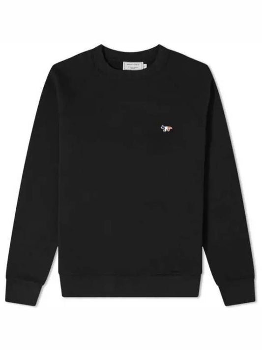 Tricolor Fox Patch Sweatshirt Black - MAISON KITSUNE - BALAAN 2