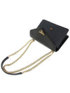 Saffiano Leather Envelope Chain Shoulder Bag Black - PRADA - BALAAN 7