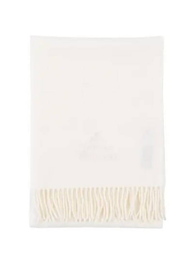 Logo Wool Fringe Muffler White - VIVIENNE WESTWOOD - BALAAN 2