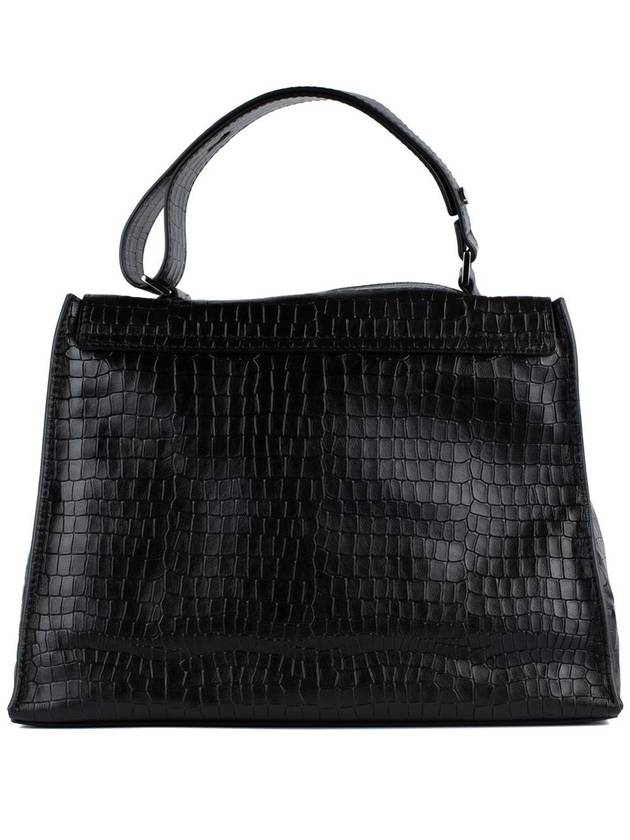 Orciani Sveva Cocco Medium Shoulder Bag In Black Coconut Print Nappa Leather - ORCIANI - BALAAN 2