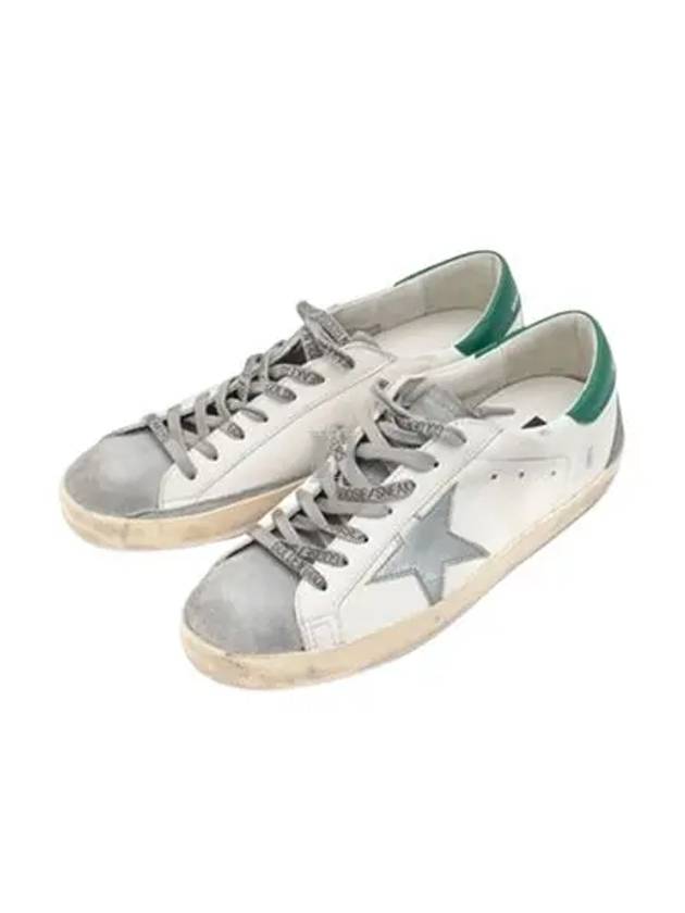 Superstar Green Heel Tab Leather Sneakers White - GOLDEN GOOSE - BALAAN 2