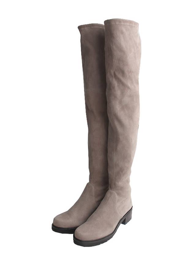 Stuart Weitzman taupe suede thigh high boots 37 5 - STUART WEITZMAN - BALAAN 1