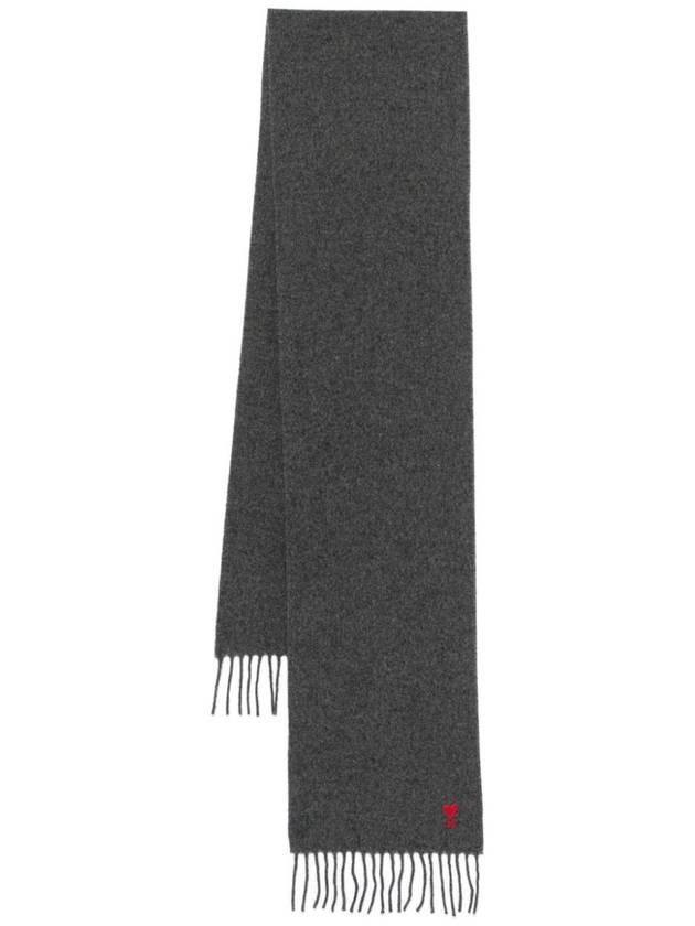 Muffler Scarf BFUSF405 334 061 DARK GRAY - AMI - BALAAN 4