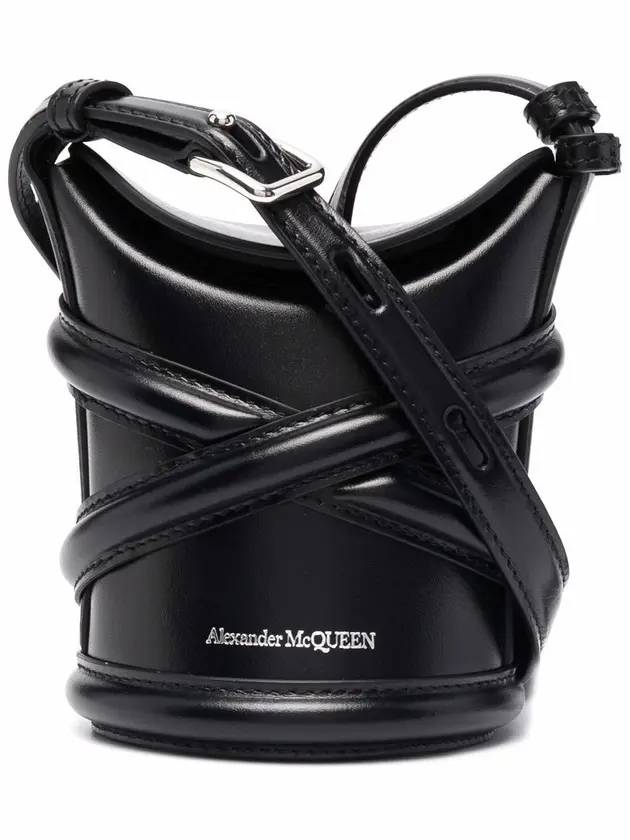 Curve Small Bucket Bag Black - ALEXANDER MCQUEEN - BALAAN 1