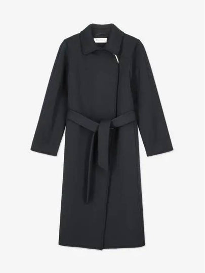 Manuela Virgin Wool Single Coat Navy - MAX MARA - BALAAN 2