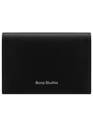 Logo Bifold Card Wallet Black - ACNE STUDIOS - BALAAN 1