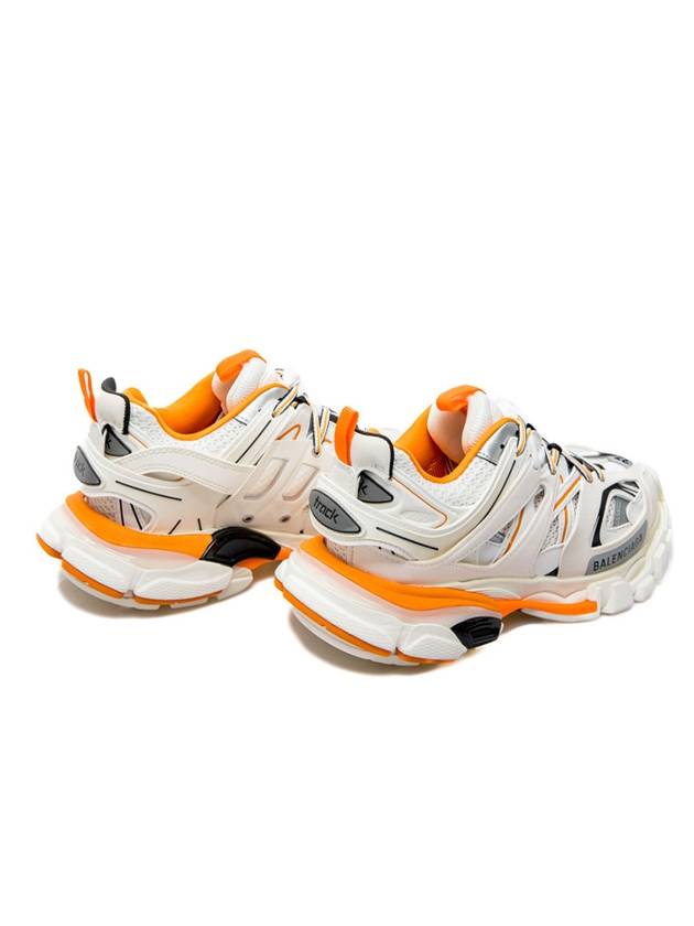 Men's Track Low Top Sneakers White Orange - BALENCIAGA - BALAAN.
