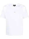 Men's Kyle Logo Print Cotton Jersey Short Sleeve T-Shirt  White - A.P.C. - BALAAN 3