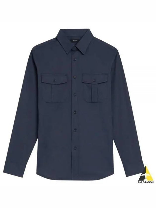 Irving Mlt Hanson Tw N0674501 XHX Pocket Patch Long Sleeve Shirt - THEORY - BALAAN 1
