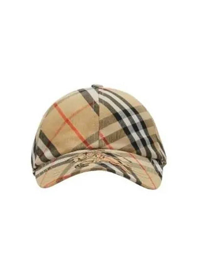 Vintage Check Base Ball Cap Beige - BURBERRY - BALAAN 2