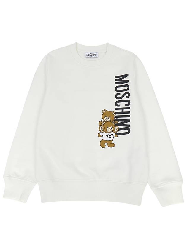 Kids brushed sweatshirt H8F05R LCA14 10063 Adults can wear - MOSCHINO - BALAAN 1