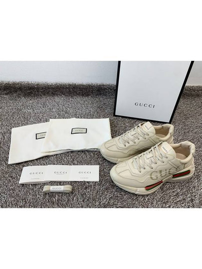 Rhyton strip logo sneakers 7 5 265 - GUCCI - BALAAN 2