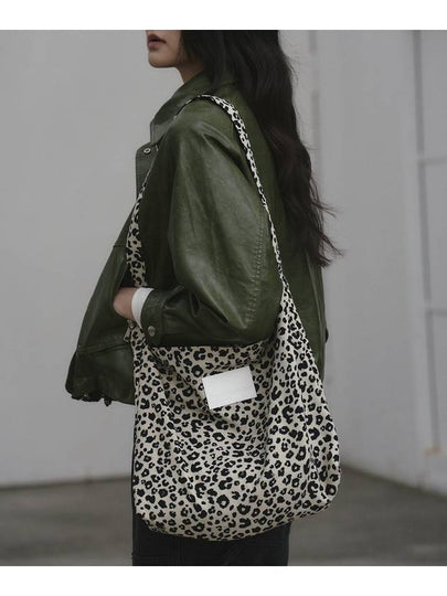 Leopard Print Eco Shoulder Bag Ivory - THE GREEN LAB - BALAAN 2