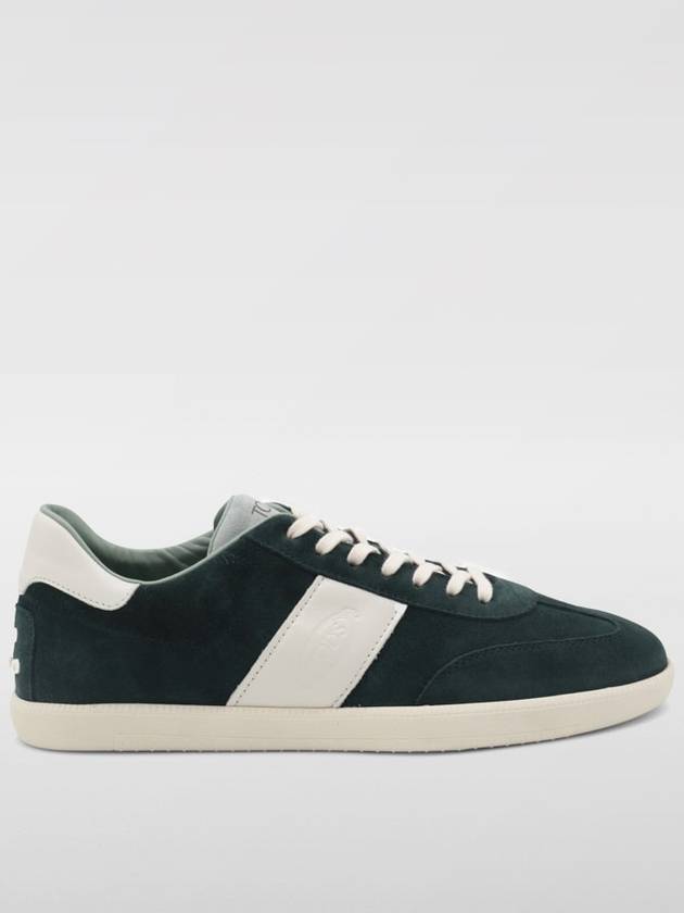 Logo Suede Low Top Sneakers Green - TOD'S - BALAAN 2