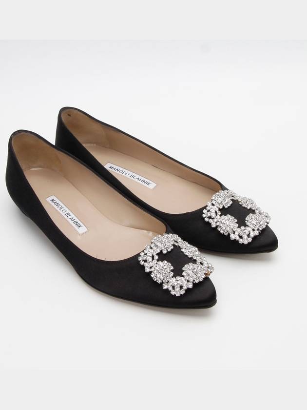 Hangisi Satin Jewel Flat Black 1223hva - MANOLO BLAHNIK - BALAAN 5