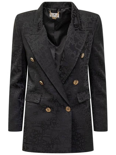 Elisabetta Franchi Jacquard Lettering Jacket - ELISABETTA FRANCHI - BALAAN 1