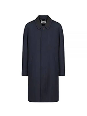 Women s Backstitch Single Wool Coat Navy Black SI0AA0003 S54959 - MAISON MARGIELA - BALAAN 1