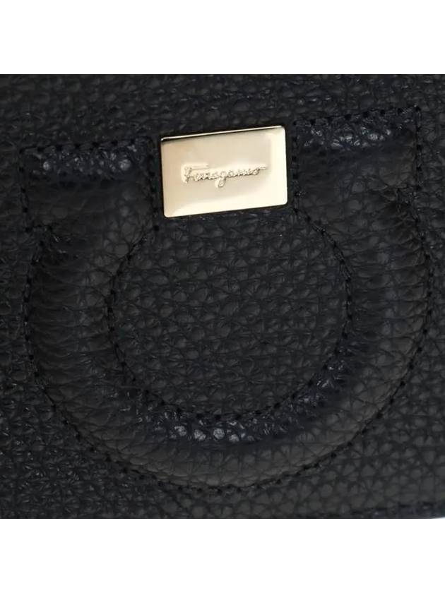 Gancini Logo Half Wallet Black - SALVATORE FERRAGAMO - BALAAN 11