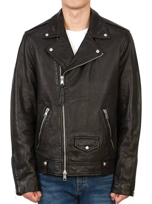 Milo Biker Leather Jacket Black - ALLSAINTS - BALAAN 2