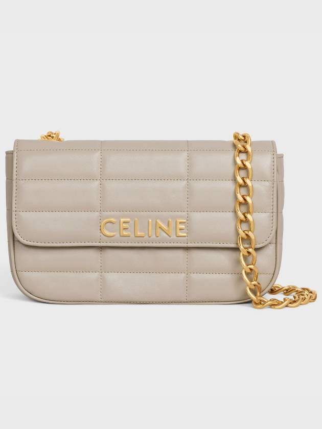 Monochrome Matelasse Chain Shoulder Bag Beige - CELINE - BALAAN 2