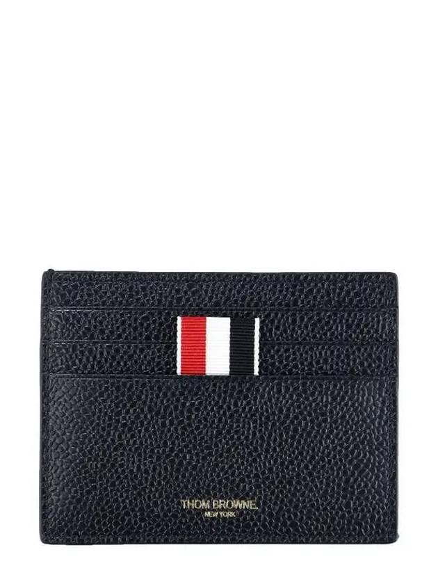 Pebble Grain Anchor Card Wallet Navy - THOM BROWNE - BALAAN 2