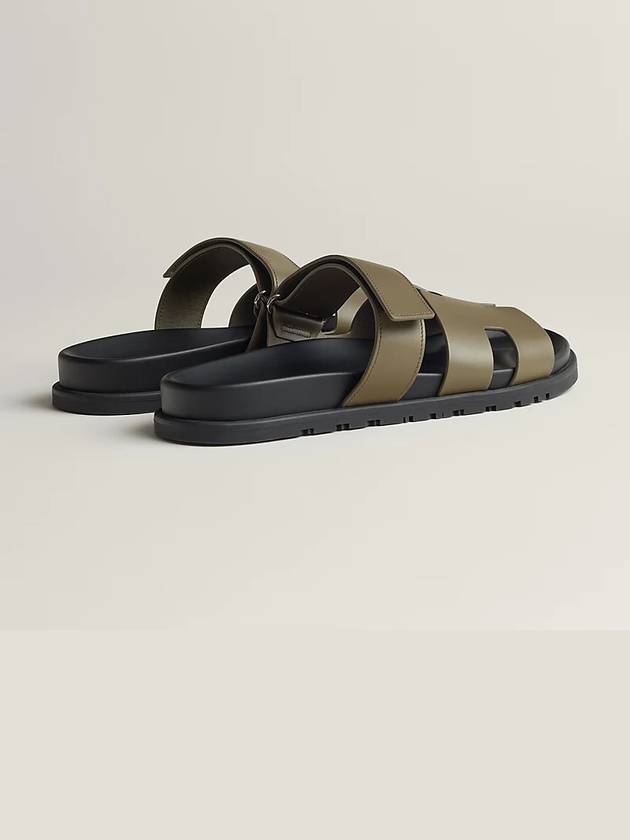 Men's Chypre Sandals Vert Toundra - HERMES - BALAAN 5