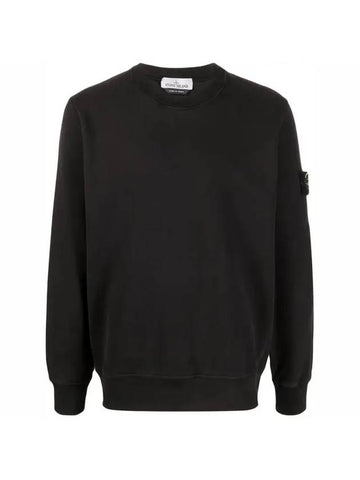 Wappen Patch Crew Neck Sweatshirt Black - STONE ISLAND - BALAAN 1