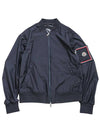 Men's Bharani Logo Patch Bomber Jacket Navy - MONCLER - BALAAN 2