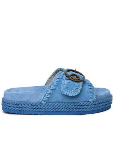 Mou 'Rope' Blue Suede Sandals - MOU - BALAAN 1