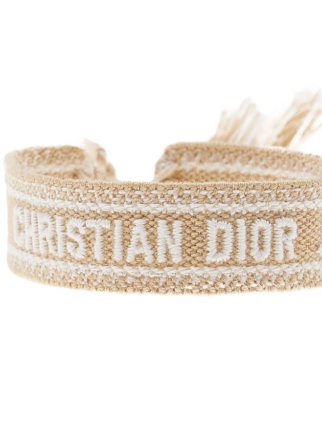 Embroidered Logo Bracelet Set Beige - DIOR - BALAAN 7