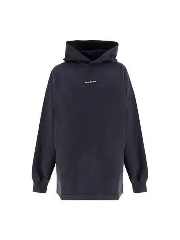 Hoodie Women s Small Logo Print Hooded Long Sleeve Black - ACNE STUDIOS - BALAAN 1