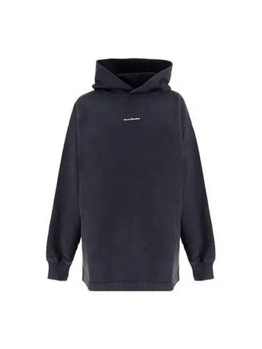 Hoodie Women s Small Logo Print Hooded Long Sleeve Black - ACNE STUDIOS - BALAAN 1