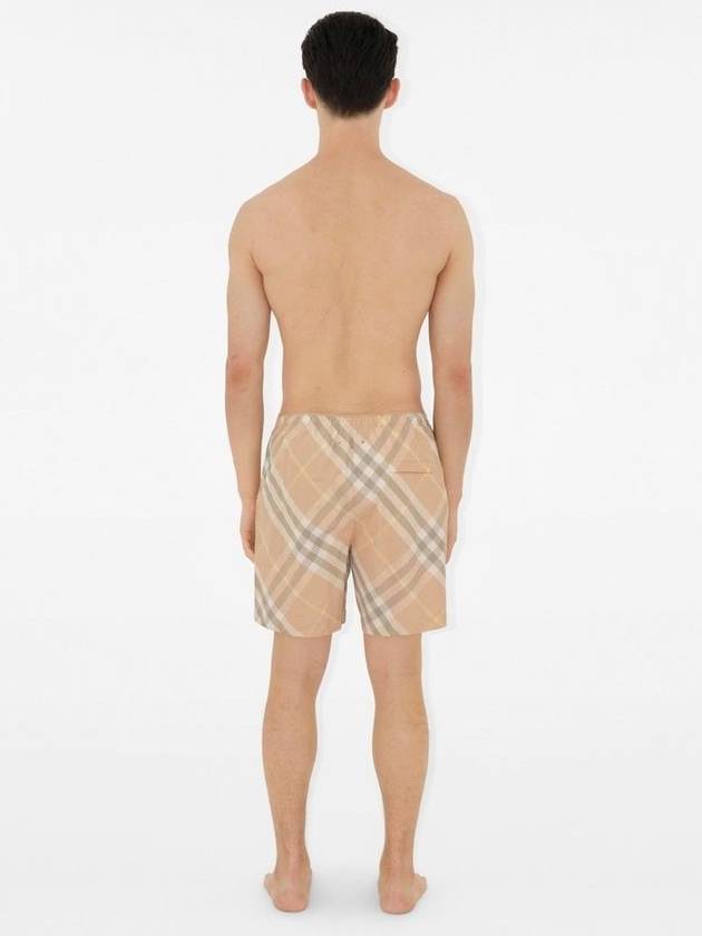 Check Swim Shorts Beige - BURBERRY - BALAAN 5