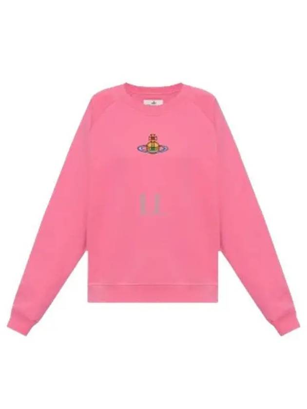 Embroidered Logo Cotton Sweatshirt Pink - VIVIENNE WESTWOOD - BALAAN 2