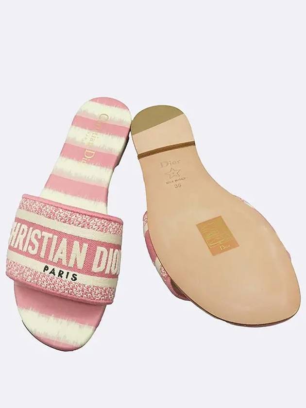 KCQ209IKE Dway Pink Oblique Mule Sandals 230MM - DIOR - BALAAN 3