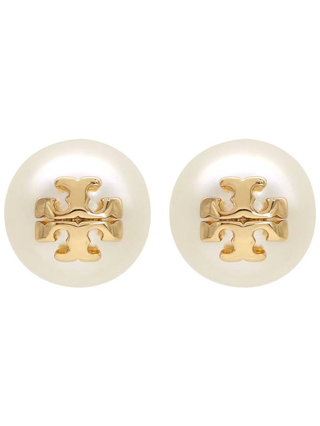 Crystal Pearl Stud Earring Gold - TORY BURCH - BALAAN 1