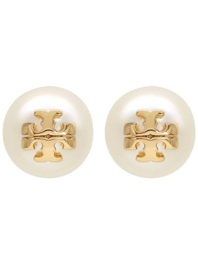 Crystal Pearl Stud Earring Gold - TORY BURCH - BALAAN 2