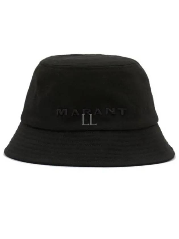 Embroidered Logo Bucket Hat Black - ISABEL MARANT - BALAAN 2