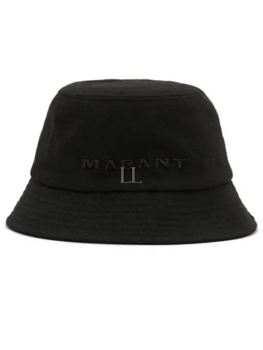 Embroidered Logo Bucket Hat Black - ISABEL MARANT - BALAAN 2