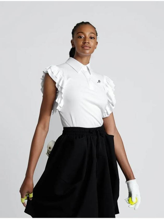 Ruffle G-Shirt White - ATHPLATFORM - BALAAN 1