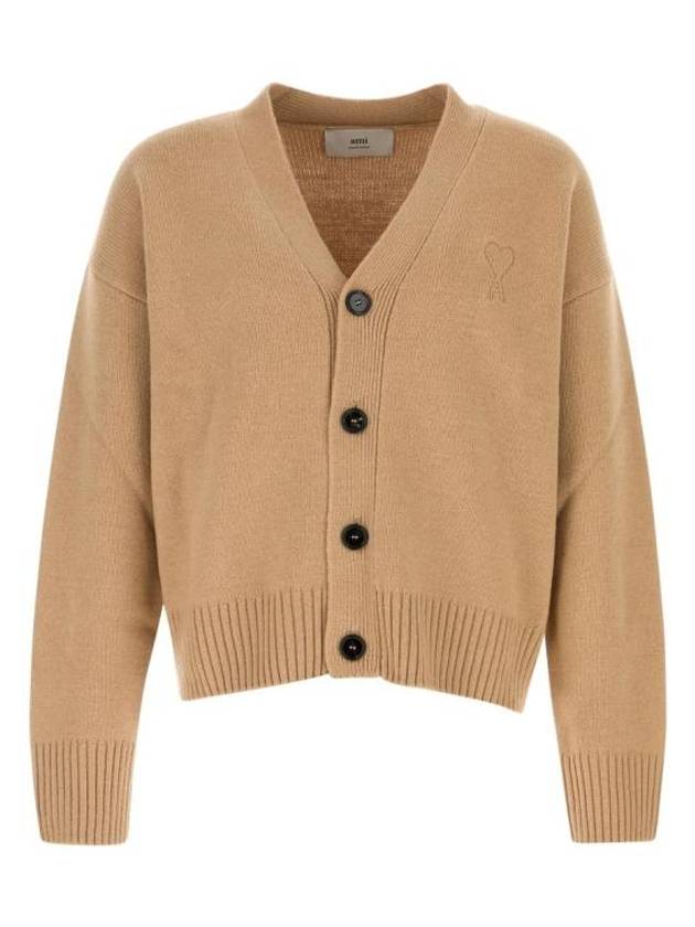 De Coeur knit cardigan beige - AMI - BALAAN 4