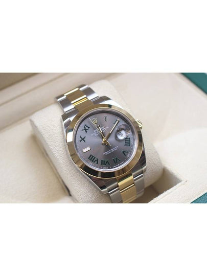 Datejust 41 Wimbledon Slate Roman Combi Yellow Gold 126303 - ROLEX - BALAAN 2