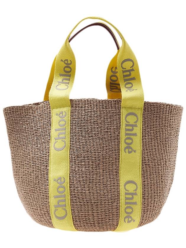 Woody Basket Large Tote Bag Yellow Beige - CHLOE - BALAAN 2