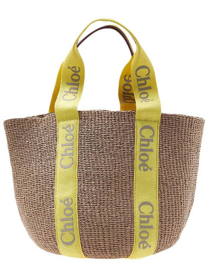 Woody Yellow Tan Large Woody Basket Woody Bag CHC23US380 K39 9V0 - CHLOE - BALAAN 2