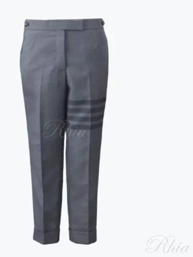 4-Bar Wool Crop Pants Grey - THOM BROWNE - BALAAN 2