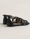 Santorini Sandal Calfskin & Noir - HERMES - BALAAN 4