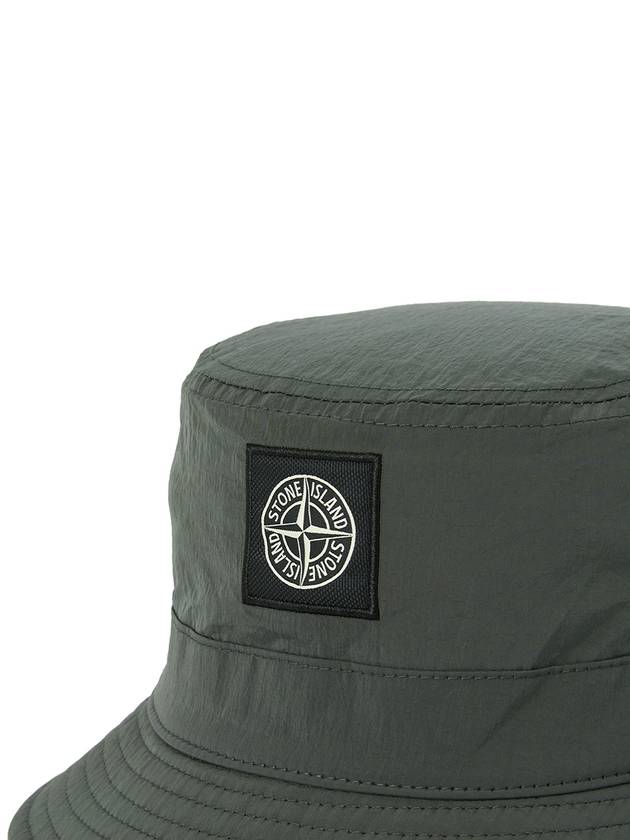 Econyl Regenerated Nylon Bucket Hat Musk Green - STONE ISLAND - BALAAN 6