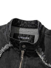 DENIM BIKER JACKET BLACK - LIBERE - BALAAN 3