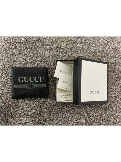 Black band logo leather wallet - GUCCI - BALAAN 2